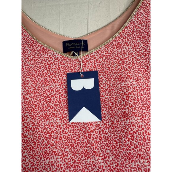 New Buckley K Coral Cheetah Print Shift Dress size 14 - Picture 3 of 8
